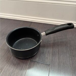 T-Fal Sleek Small Black Non-Stick Saucepan Pot